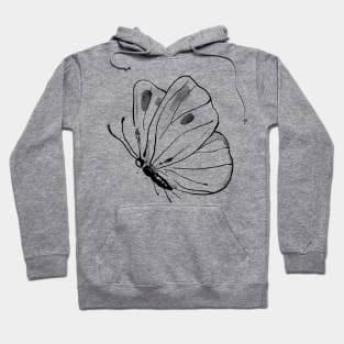 Ink Butterfly Side View Hoodie